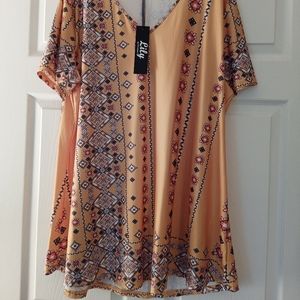 Lily yellow short sleeve blouse